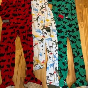 Cozy Red and White Pajama Sets with Animal Patterns